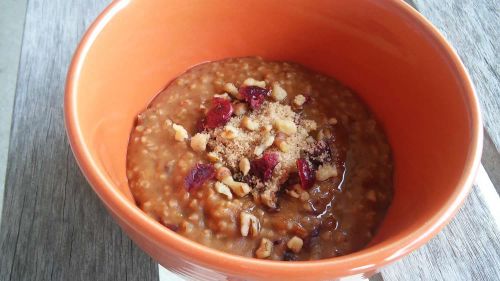 Instant Pot® Cranberry-Pumpkin Steel Cut Oatmeal