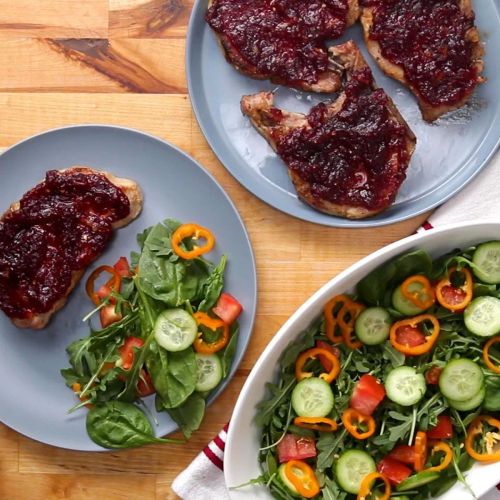 Cranberry-Orange Glazed Pork Chops