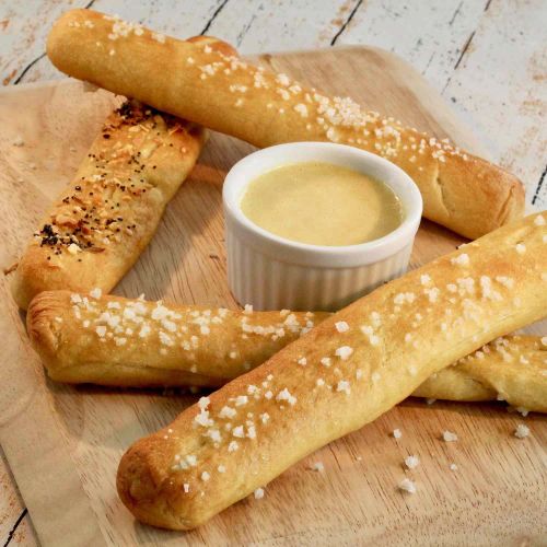 Soft Pretzel Sticks with Honey Mustard Dipping Sauce