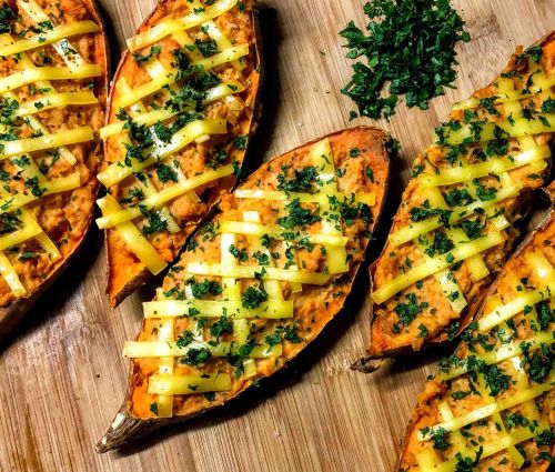 Vegan Twice-Baked Sweet Potatoes