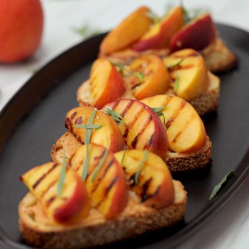 Peach And Honey Tartine