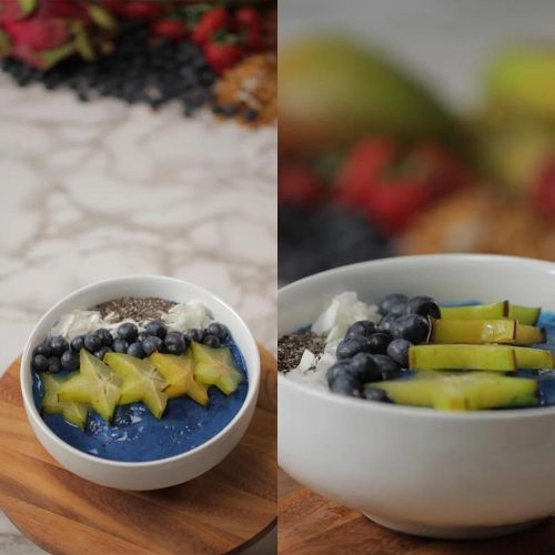 Healthy Smoothie Bowl: Blue Magik Bowl: A Star Is Born