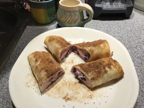 Air Fryer Blueberry Chimichangas