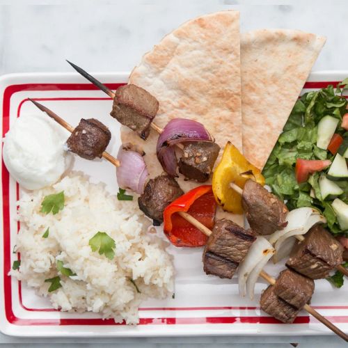 Beef Kebab With Garlic Sauce