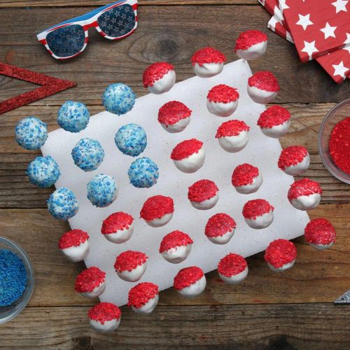 American Flag Cake Pops