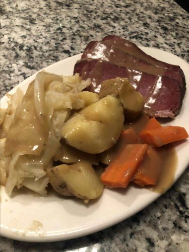 Corned Beef and Cabbage with Guinness®-Dijon Gravy