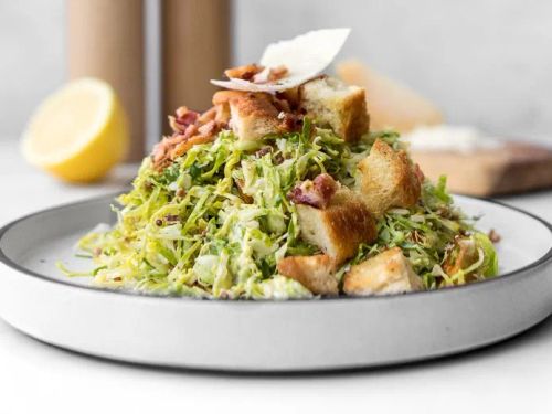 Shaved Brussels Sprouts Caesar Salad