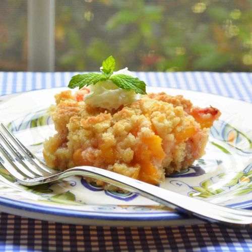 Homemade Peach Crumb Bars