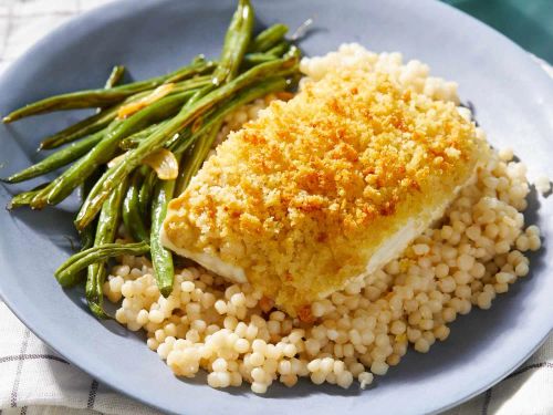 Baked Halibut with Crispy Panko