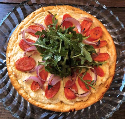 Honey-Roasted Carrot and Goat Cheese Pizza