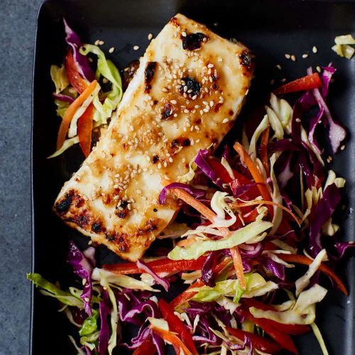 Miso-Glazed Broiled Halibut