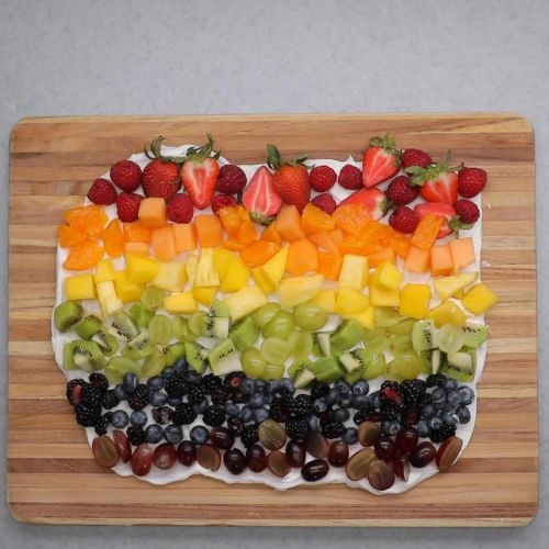 Rainbow Fruit Salad With Coconut Whip