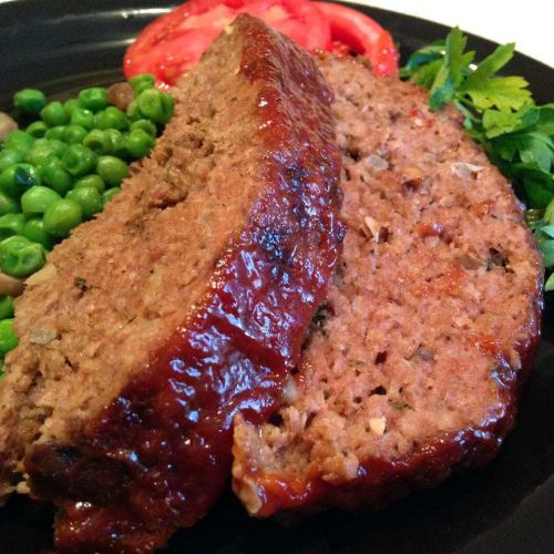 Mushroom Meatloaf with Glaze