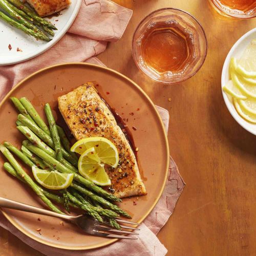 Soy Honey-Glazed Salmon with Asparagus