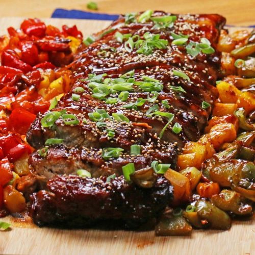 Sweet And Sour Baby Back Ribs Sheet Pan