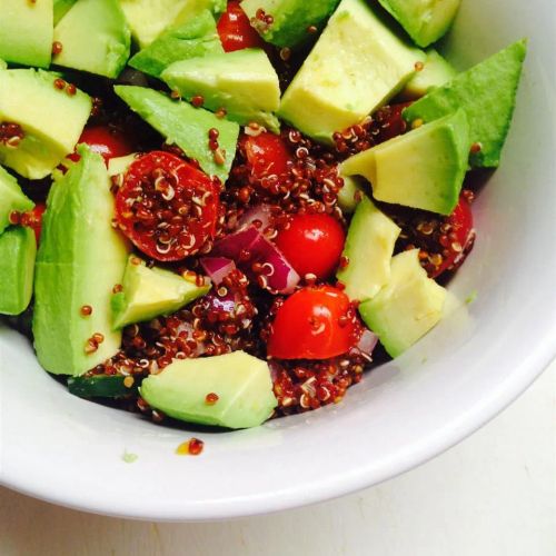 Red Quinoa and Avocado Salad