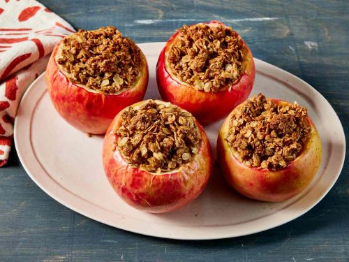 Baked Apples with Oatmeal Filling