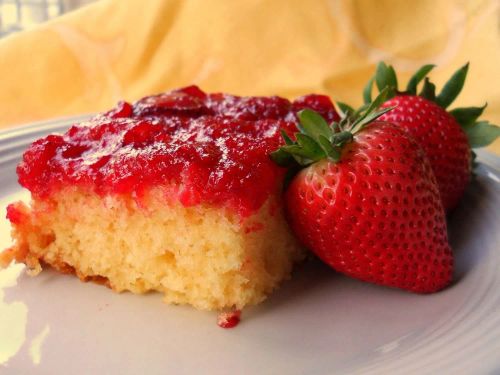 Fresh Strawberry Upside Down Cake