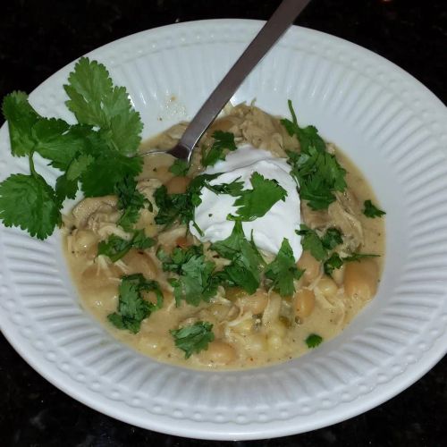 White Rotisserie Chicken Chili