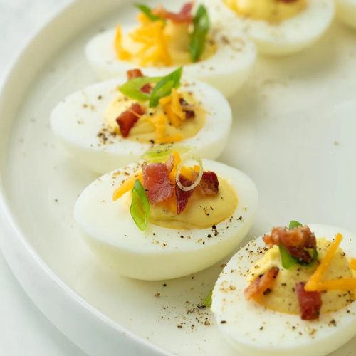 Bacon Cheddar Deviled Eggs