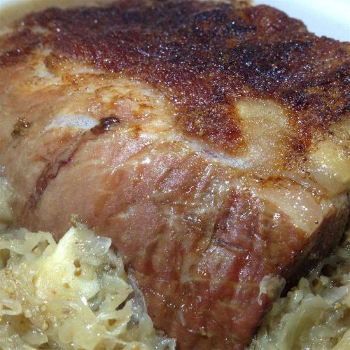 Pork Loin, Apples, and Sauerkraut