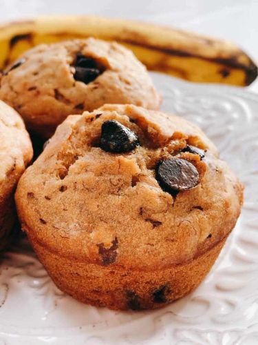 Vegan Banana-Nut-Carob Muffins