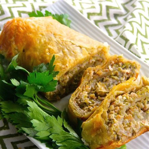 Brussels Sprouts and Feta Pastry Roll