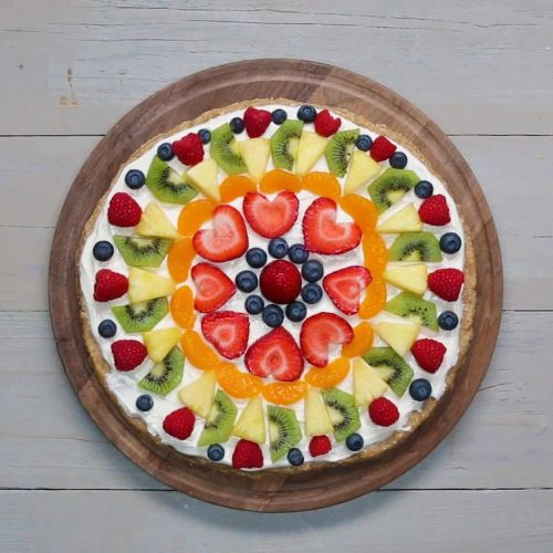 Healthier Cookie Fruit Pizza