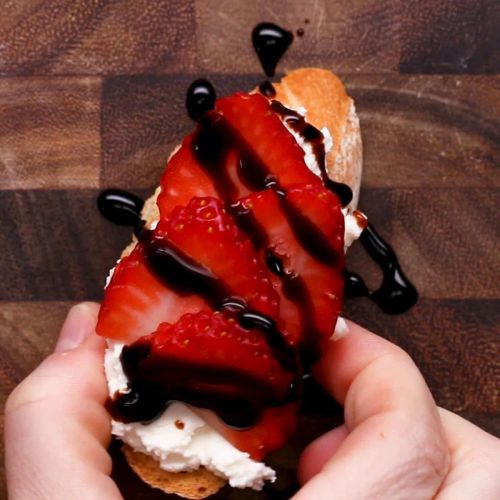 Strawberry Balsamic Crostini