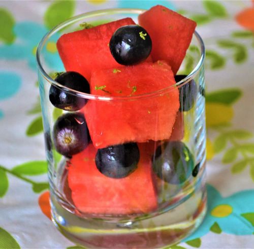 Watermelon Salad with Grapes and Citrus