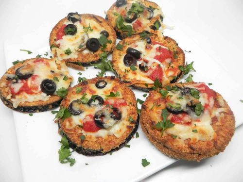 Air Fryer Eggplant Parmesan Mini Pizzas