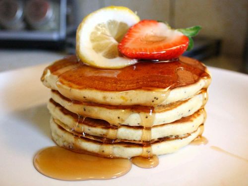 Sunday Morning Lemon Poppy Seed Pancakes