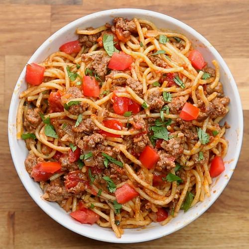 One-Pot Taco Spaghetti