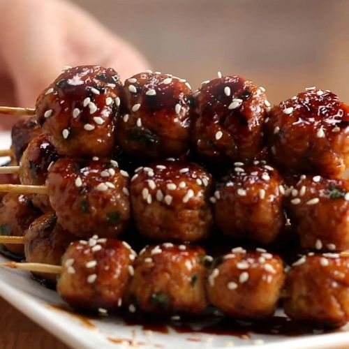 Chicken Meatball Skewers