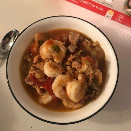 Slow Cooker Chicken Gumbo with Shrimp