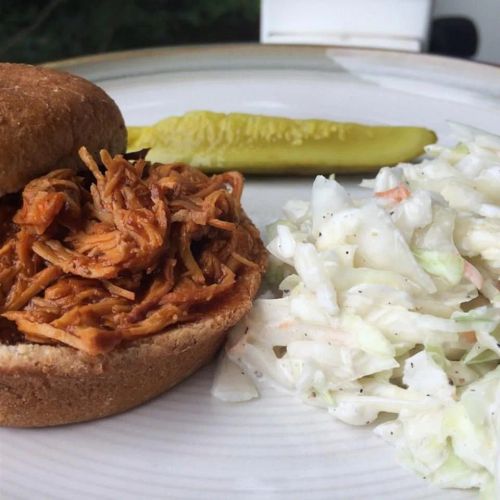 Slow Cooker BBQ Chicken Sandwiches