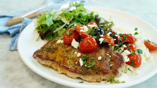 Greek-Inspired Seared Pork Chops