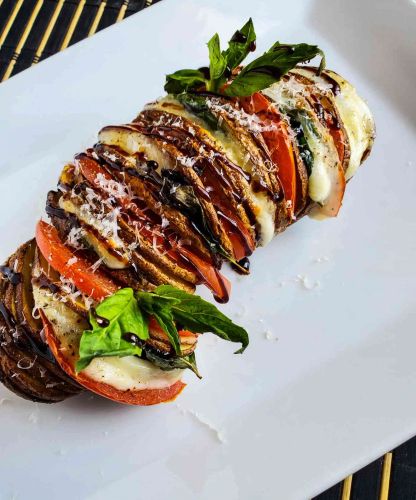 Caprese Hasselback Potatoes