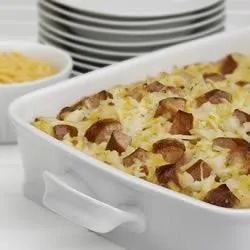 Cheesy Potatoes with Smoked Sausage