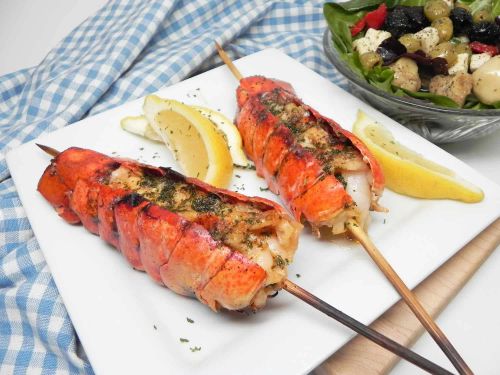 Grilled Lobster Tails with Seasoned Butter