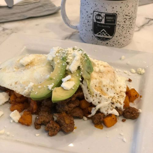 Greek Cowboy Hash and Eggs