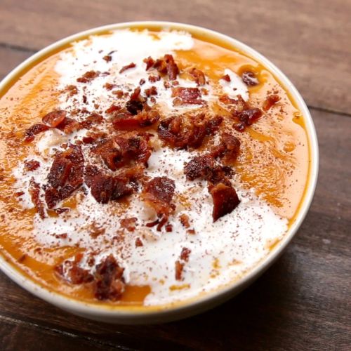 Maple Bacon Sweet Potato Soup