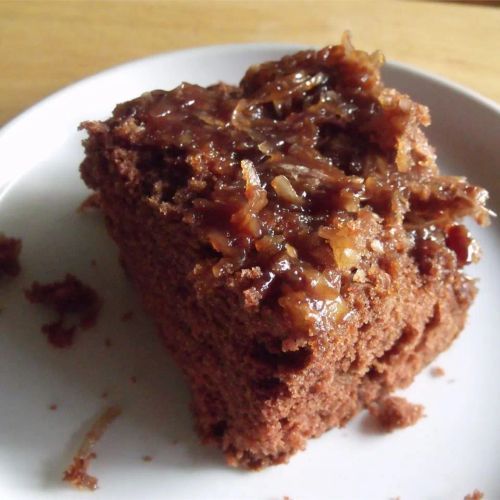 German Chocolate Upside Down Cake