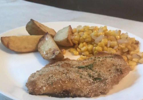 Honey Mustard Chicken Sheet Pan Dinner with Potatoes and Corn