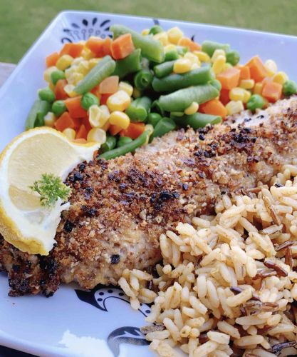 Pecan-Crusted Rockfish with Old Bay