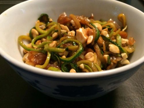 Sticky Peanut Zoodles