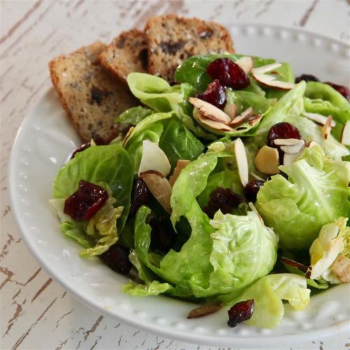 Maple-Dijon Brussels Leaf Salad