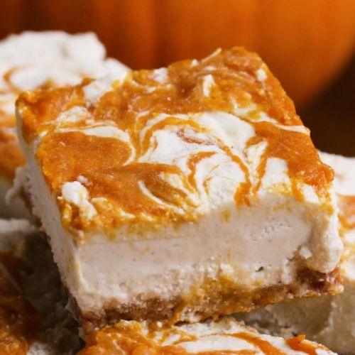 Vegan Pumpkin Cheesecake Bars