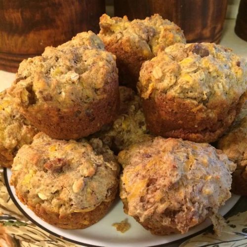 Savory Sausage, Cheese and Oat Muffins