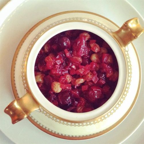 Cranberry, Apple, and Fresh Ginger Chutney